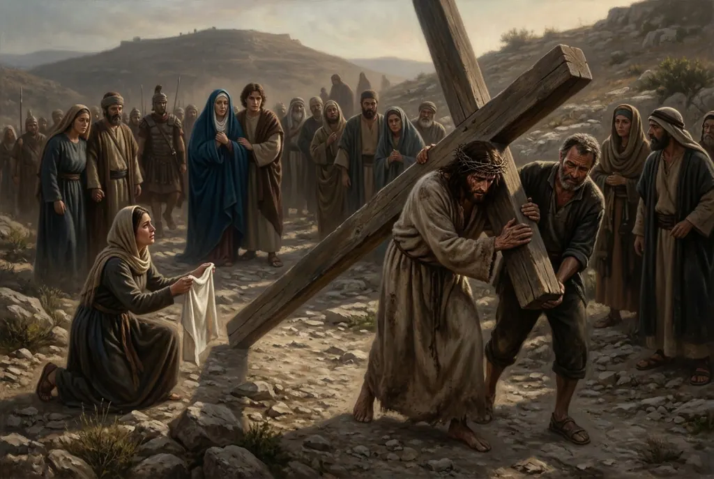 Jesús con la Cruz a cuestas camino del Calvario