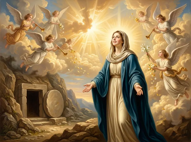 La Virgen María en la mañana de Pascua, ante el sepulcro vacío