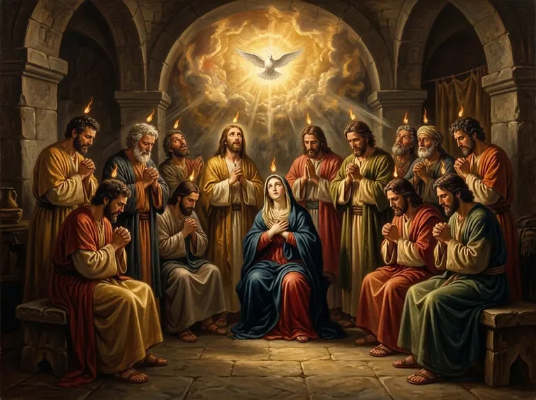 Pentecostés: el Espíritu Santo desciende sobre los apóstoles y María